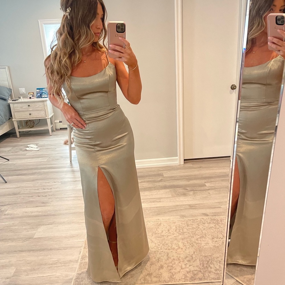 Jenny Yoo Satin Chase Dress